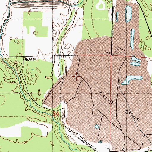 Topographic Map of Tawas Quarry, MI