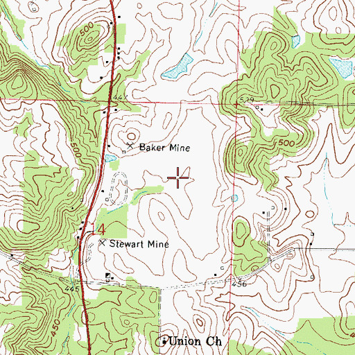 Topographic Map of Hobbs Fish Farm, IL