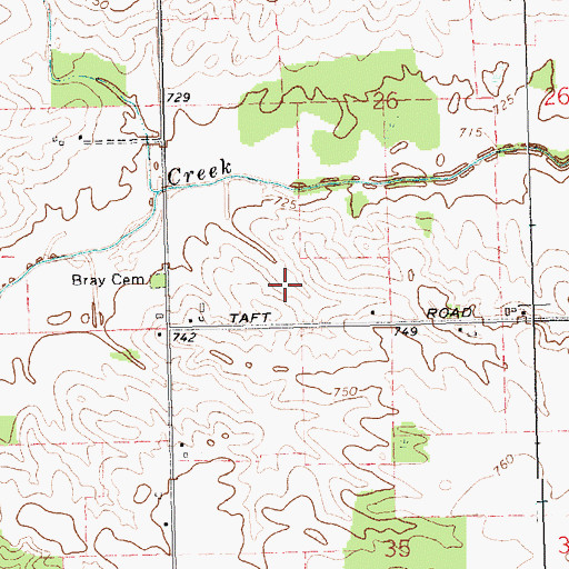 Topographic Map of Double M Farm, MI