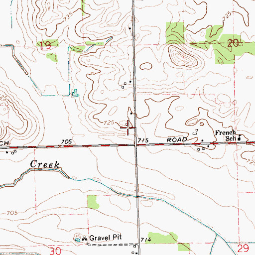 Topographic Map of Goodrich Acres Strawberry Farm, MI