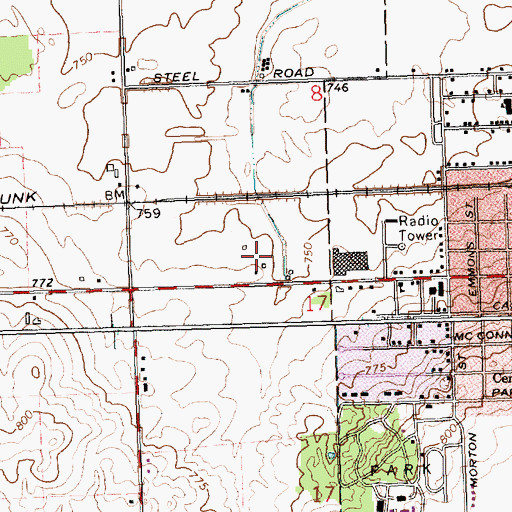 Topographic Map of Gove Farm, MI