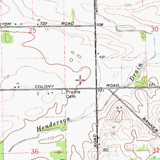 Topographic Map of McPherson Farms, MI