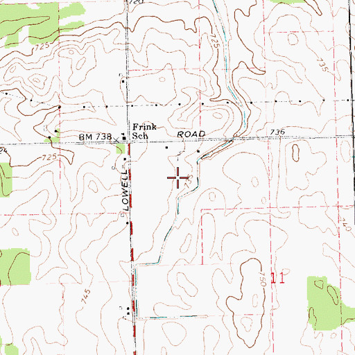Topographic Map of Nobis Dairy Farms, MI