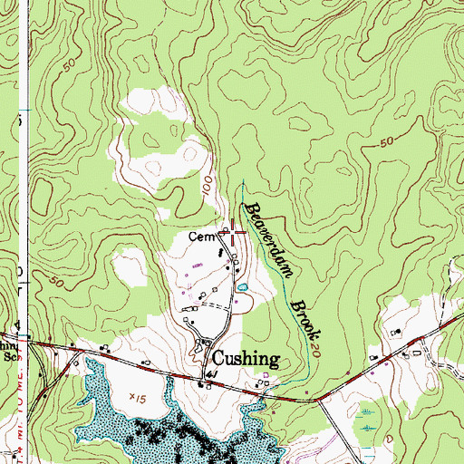 Topographic Map of Kelleran Cemetery, ME