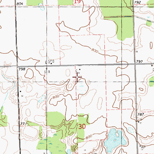 Topographic Map of Oak View Farm, MI