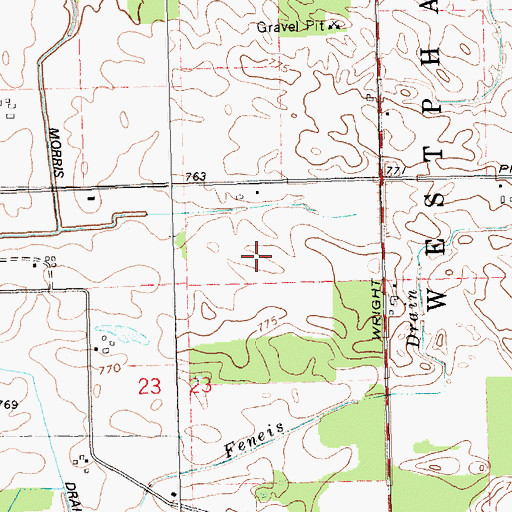 Topographic Map of Circle K Farm and Ranch, MI