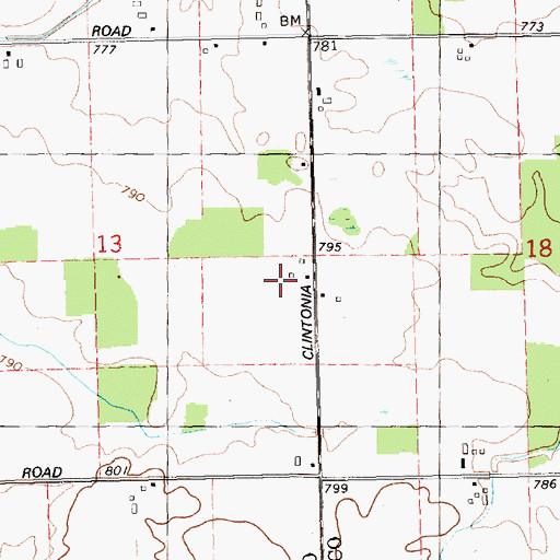 Topographic Map of County Line Dairy, MI