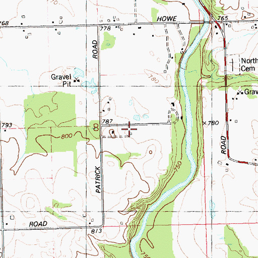 Topographic Map of P and H Farms, MI