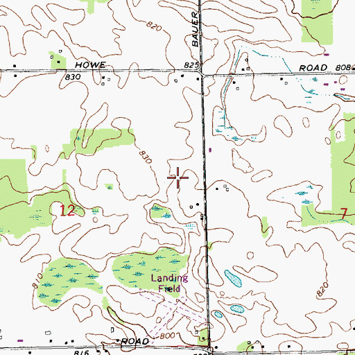 Topographic Map of West Bend Farms, MI