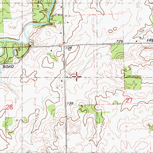 Topographic Map of Fabus Farms, MI