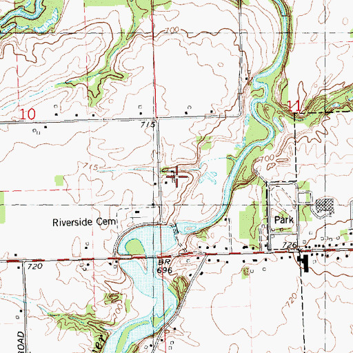 Topographic Map of Mae Shady Nursery, MI