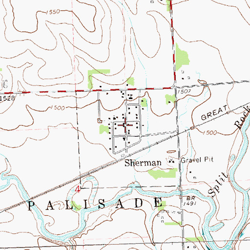 Topographic Map of Sherman Town Hall, SD