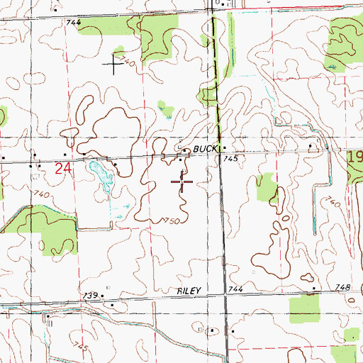 Topographic Map of Bower Farm, MI