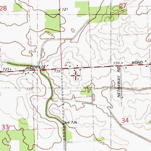 Topographic Map of Long's Dairy Farm, MI