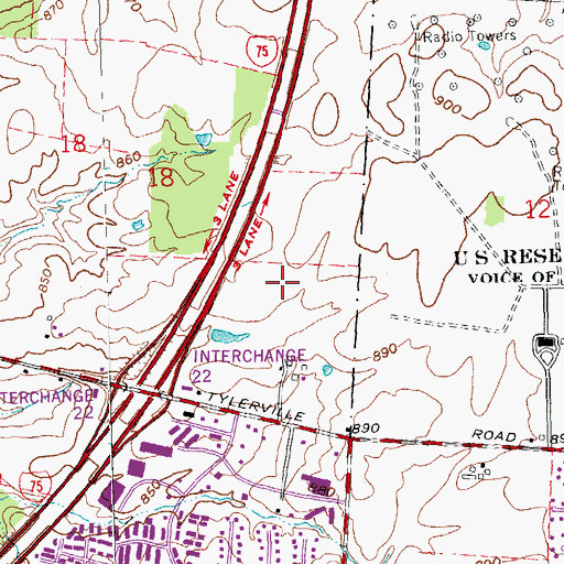 Topographic Map of UC Health West Chester Hospital, OH