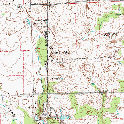 Topographic Map of Dale Farms, MI