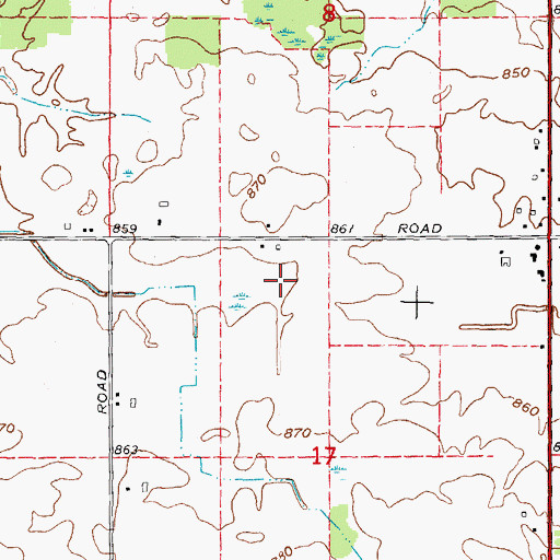 Topographic Map of R D R Dairy Farms, MI