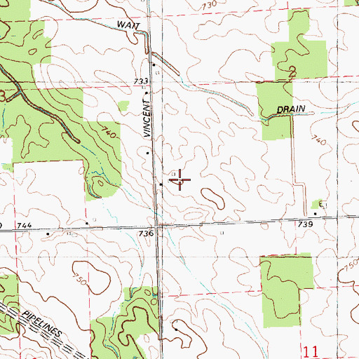 Topographic Map of Van Berhoof Farm, MI