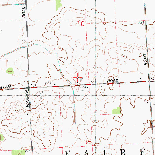 Topographic Map of William's Farms, MI