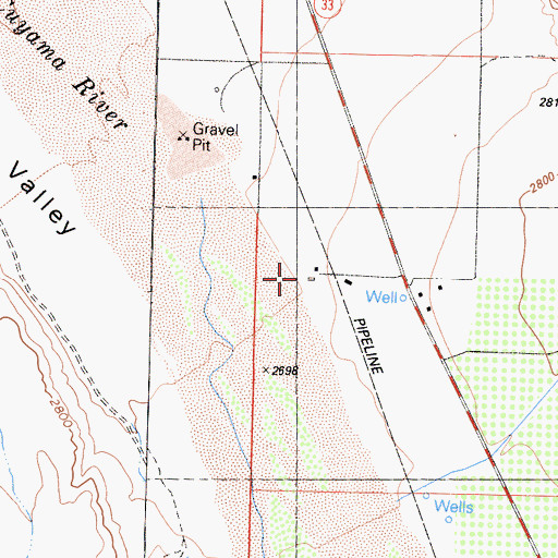 Topographic Map of Monreal Ranch, CA