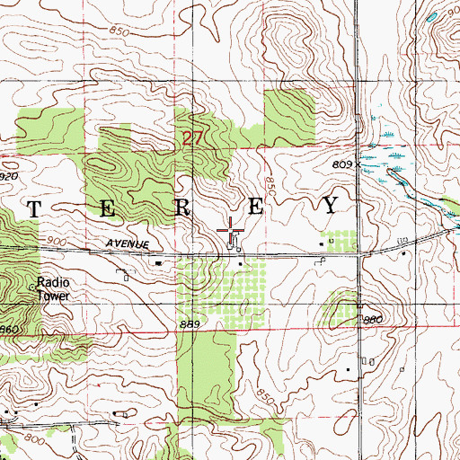 Topographic Map of Dendel Orchards, MI
