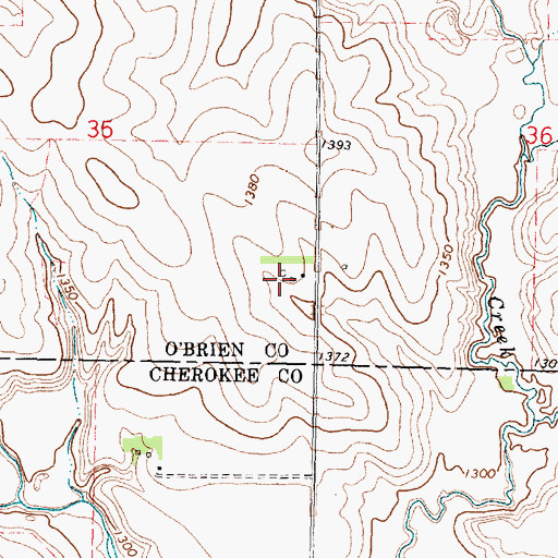 Topographic Map of Kenla Farms, IA