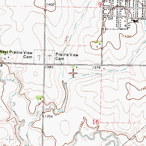Topographic Map of Wallin Farm, IA