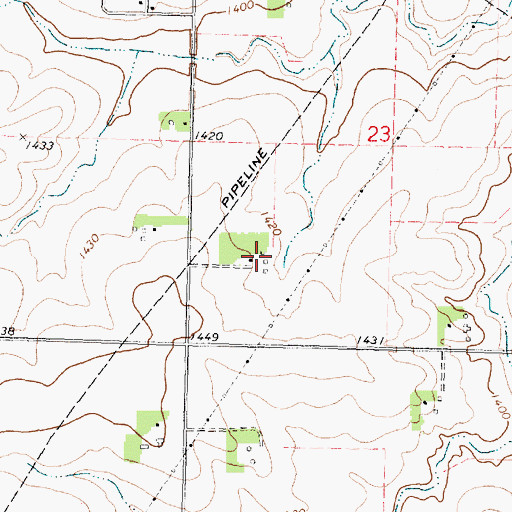 Topographic Map of Hattermann Farms, IA