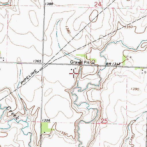 Topographic Map of Ronda Farms, IA