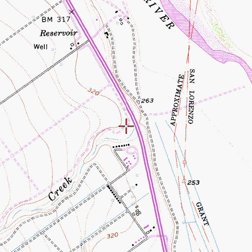 Topographic Map of Monroe Creek, CA