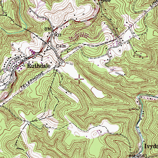 Topographic Map of Marquee Cinemas Southridge 12, WV