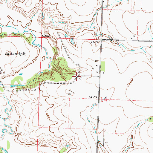 Topographic Map of City View Farms, IA