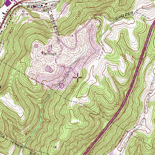 Topographic Map of Marquee Cinemas Highlands 14, WV