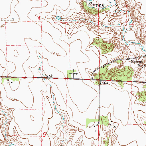 Topographic Map of Lenhart Dairy, IA