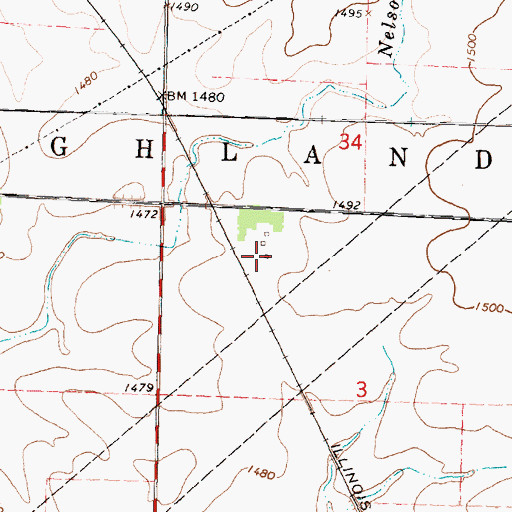 Topographic Map of Fisch Farms, IA