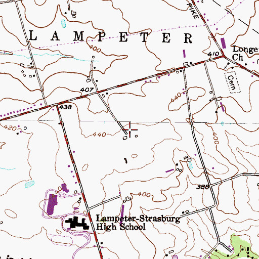 Topographic Map of Swamp Meadow Farm, PA