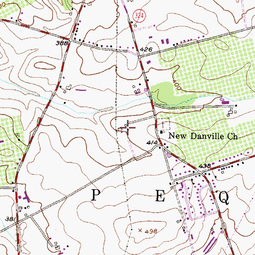 Topographic Map of Singing Maple Farm, PA