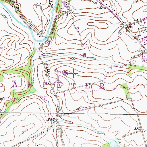 Topographic Map of Franklin Family Farms, PA