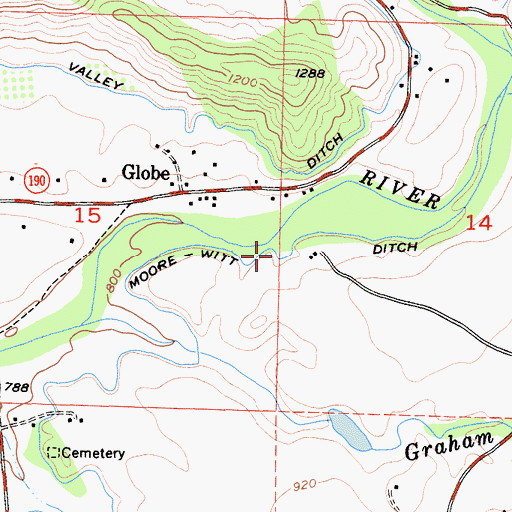 Topographic Map of Moore-Witt Ditch, CA