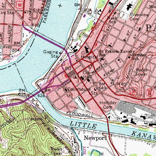 Topographic Map of Smoot Theatre, WV