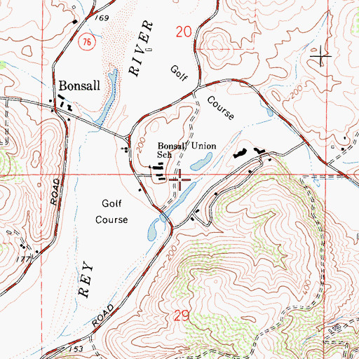 Topographic Map of Moosa Canyon, CA