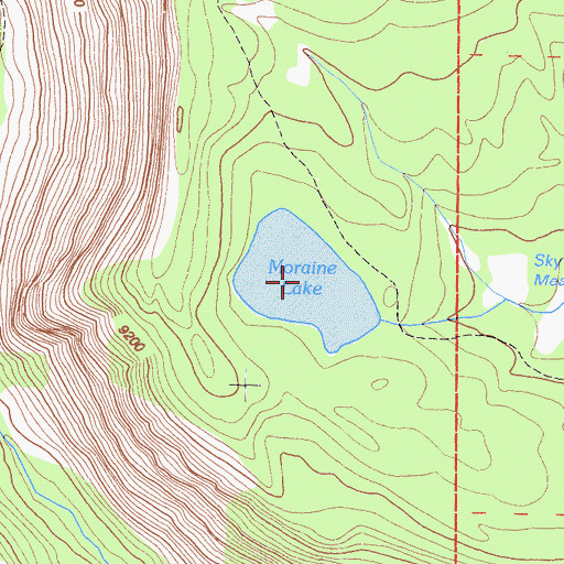 Topographic Map of Moraine Lake, CA