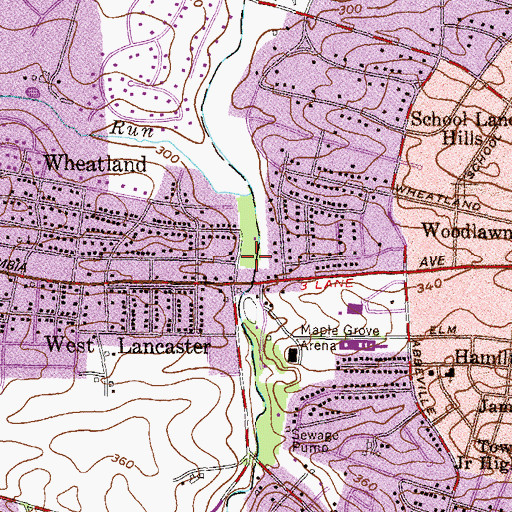 Topographic Map of Boas Garden Center, PA