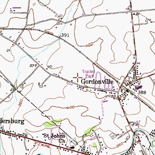 Topographic Map of Whitetail Farms, PA