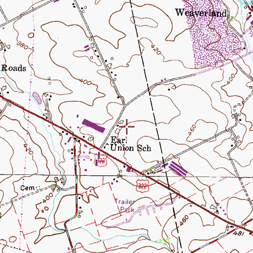 Topographic Map of Almar - Vu Farm, PA