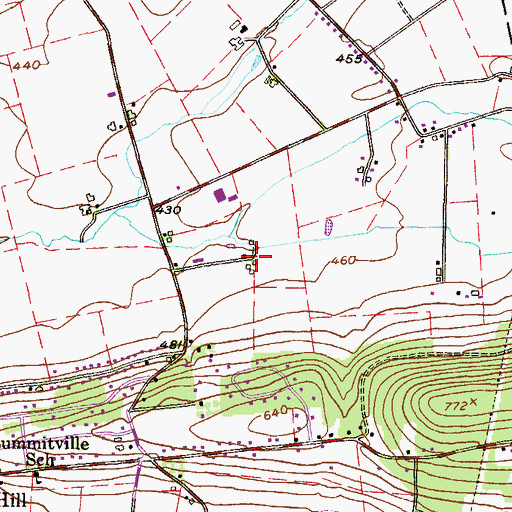 Topographic Map of Spring Trout Fish Farm, PA