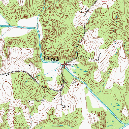 Topographic Map of Bailey Bridge, NC