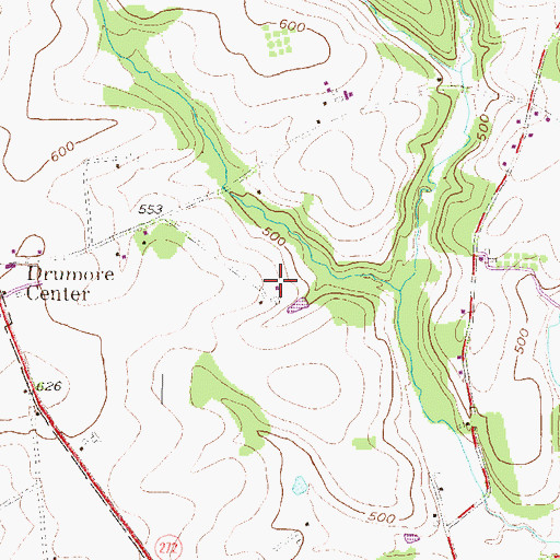 Topographic Map of Krantz Valley Acres, PA
