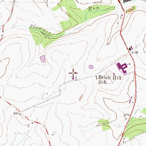 Topographic Map of Clark Crest Farm, PA