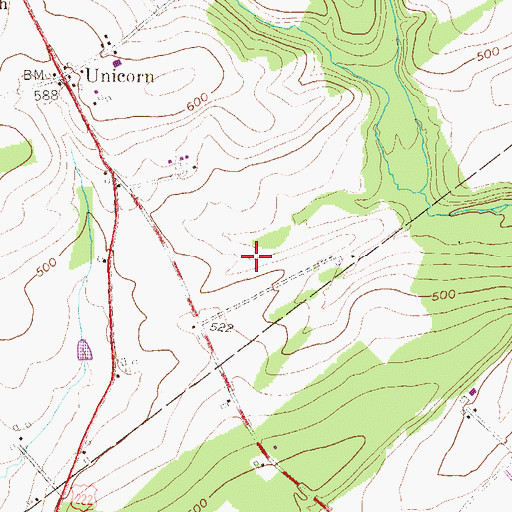 Topographic Map of Country Meadows Farms, PA
